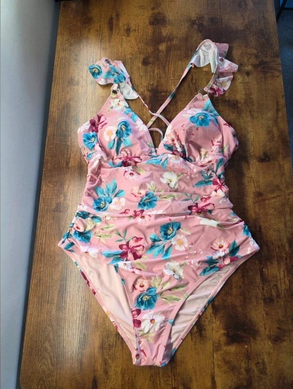 Pink Floral One-Piece Swimsuit